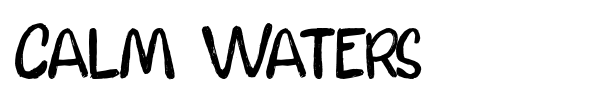Calm Waters font preview